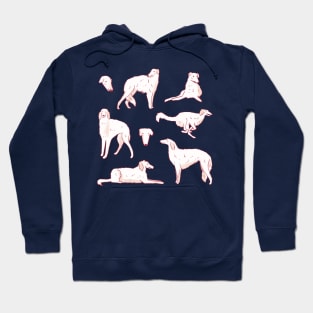 Funny borzoi pattern Hoodie